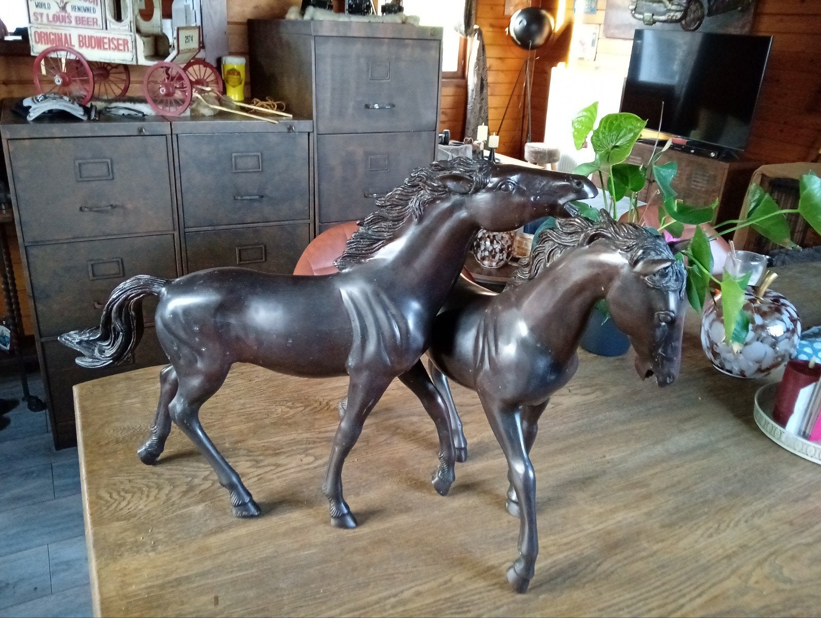 bronzen paarden, Antiek en Kunst, Ophalen, Brons