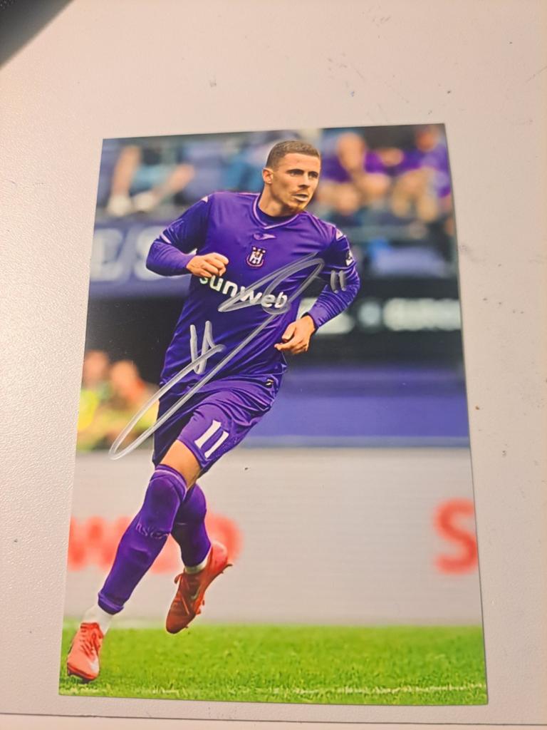 Gesigneerde foto Thorgan Hazard, Verzamelen, Ophalen of Verzenden, Nieuw