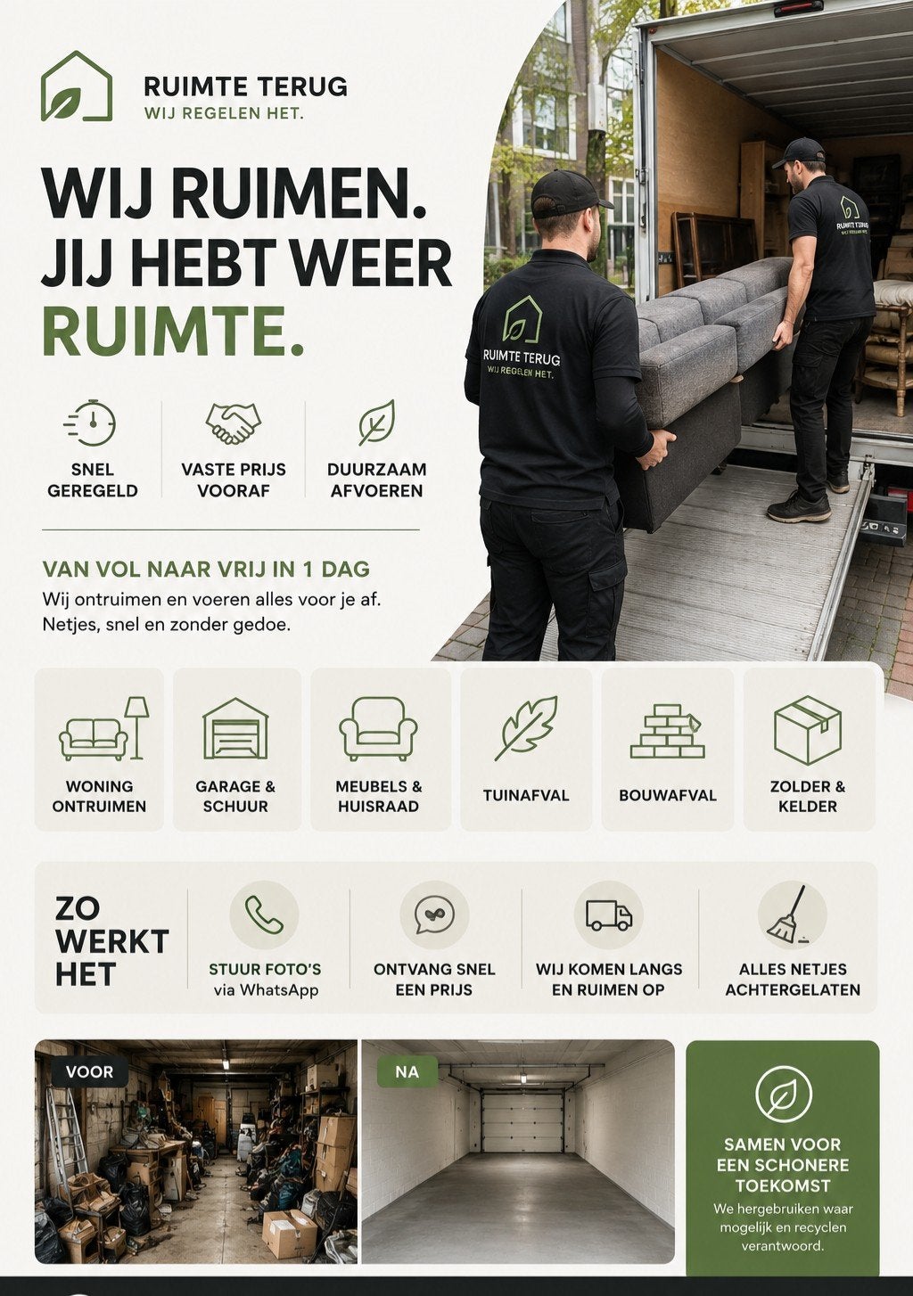 Woning | Panden | Garages Leeg maken, Ophalen of Verzenden