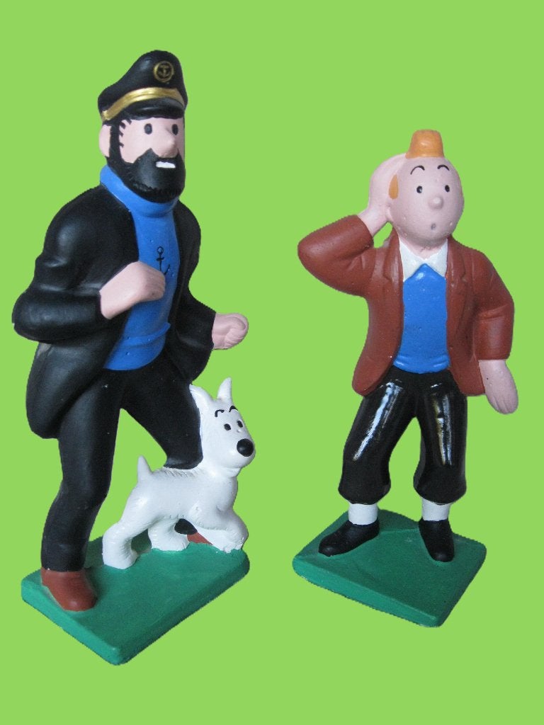 Zeldzame collector Kuifje, Bobby, kapitein Haddock, Ophalen, Kuifje, Beeldje of Figuurtje