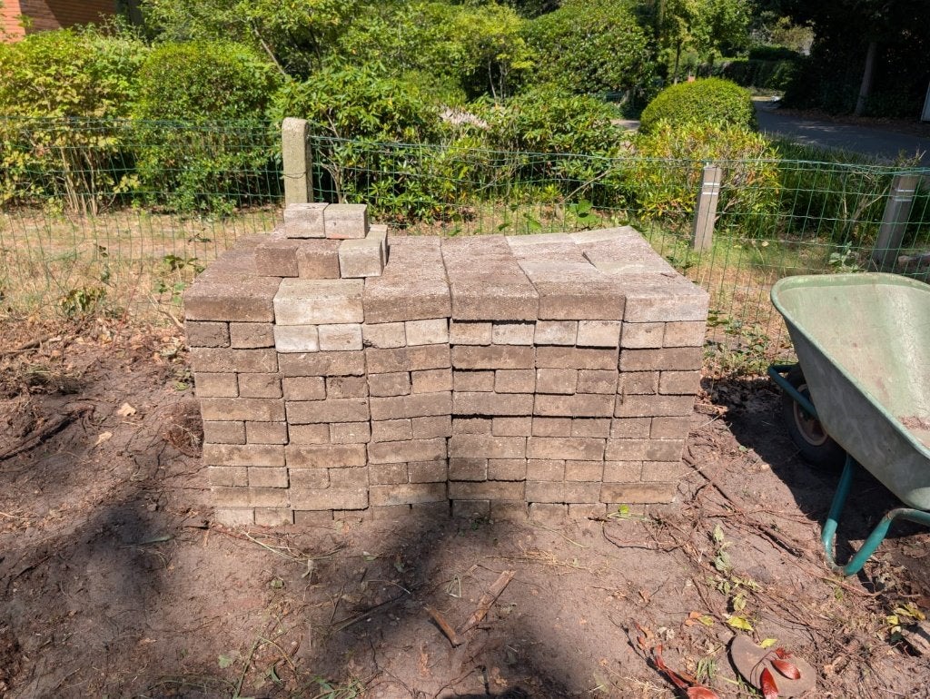 betonklinkers 150m², Ophalen, Gebruikt, Klinkers, 10 m² of meer