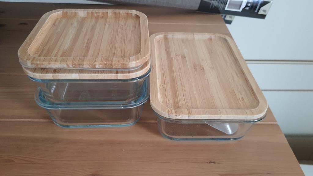 Boîtes de rangement en verre Ikea, Enlèvement, Utilisé