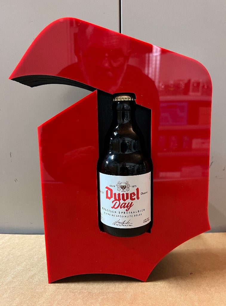 Duvel - Glorifier rood - Duvel Day - Rode D, Ophalen of Verzenden, Nieuw, Reclamebord, Plaat of Schild, Duvel