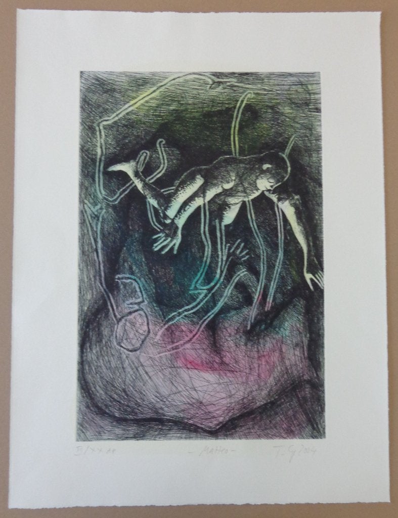 THOMAS LANGE / MATTEO / KLEURETS / 80x60cm / SIG / 2004, Signé, Enlèvement ou Envoi