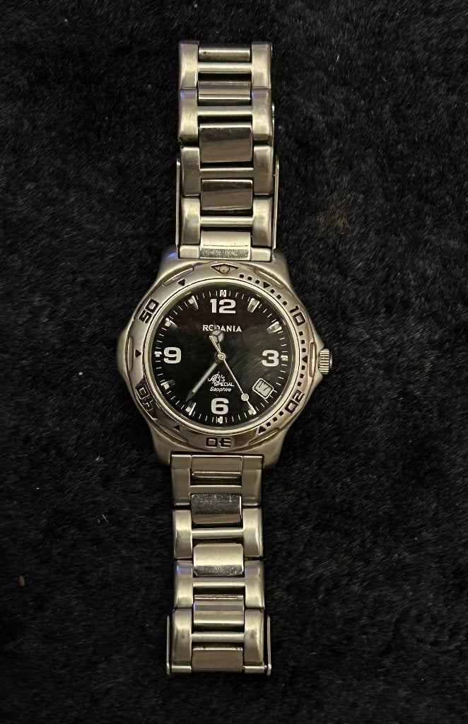 Heren Horloge Rodania Quartz, Overige merken, Staal, Staal, Polshorloge