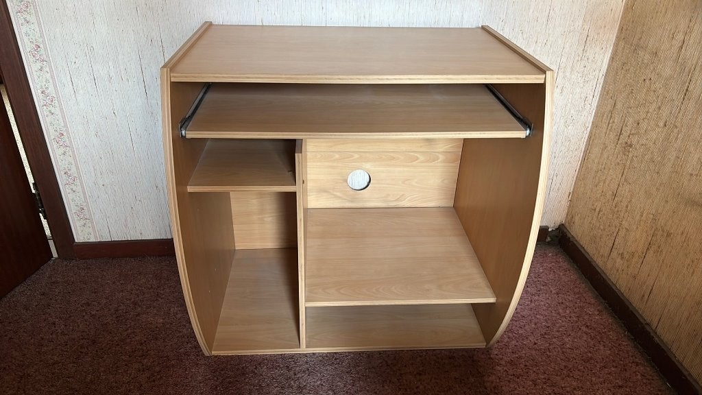 Houten bureau met uitschuifbaar blad prijsaanpassing, Ophalen, Hout, Zo goed als nieuw, Overige merken