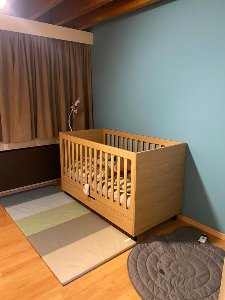 Baby / peuterbed Vox 70x140, Kinderen en Baby's, Kinderkamer | Bedden, Ophalen, Gebruikt, 70 tot 85 cm, 140 tot 160 cm
