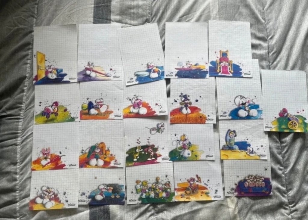 Witte A6 blaadjes, Verzamelen, Ophalen, Diddl, Gebruikt, Papier, Kaart of Schrift