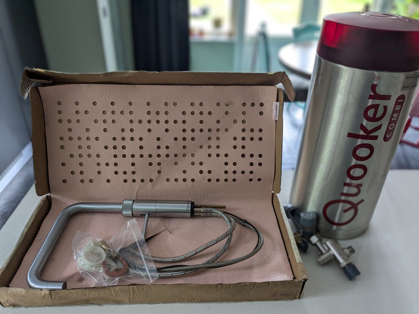Quooker Fusion square RVS met Combi(+) boiler complete set, Ophalen of Verzenden