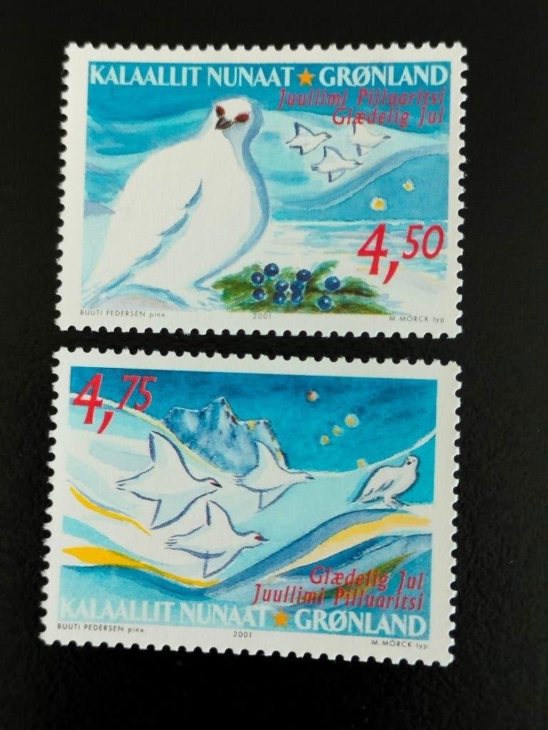 Groenland 2001 - Noël, oiseaux, lagopède **, Envoi, Danemark, Non oblitéré