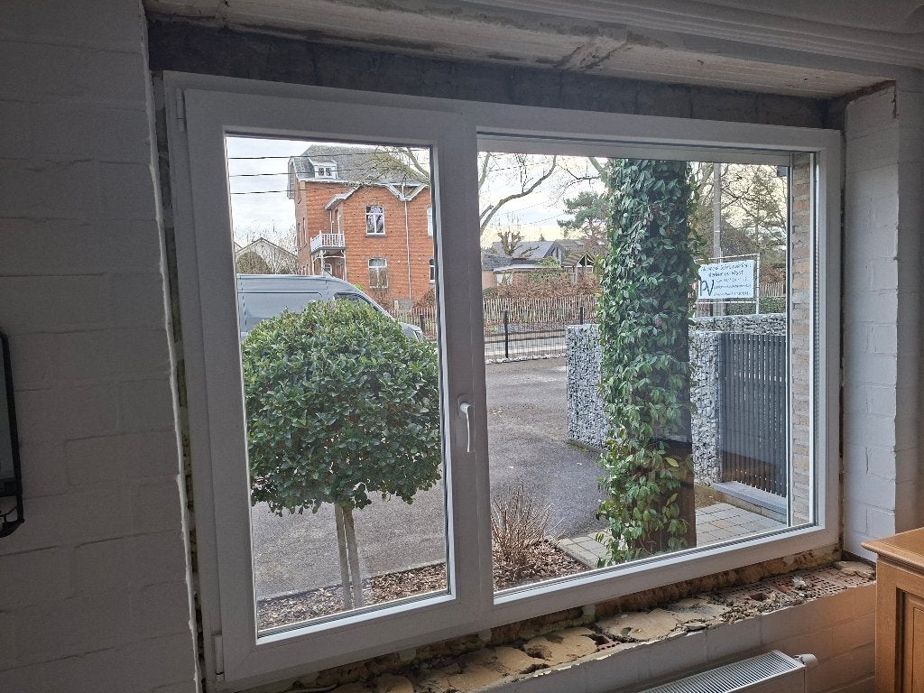 ramen PVC wit, Doe-het-zelf en Bouw, Ophalen, Kunststof, Gebruikt, Raamkozijn