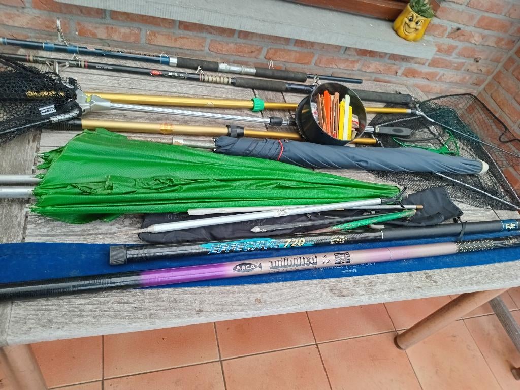divers sportvissermateriaal, Watersport en Boten, Hengelsport | Algemeen, Ophalen, Gebruikt, Vaste hengel