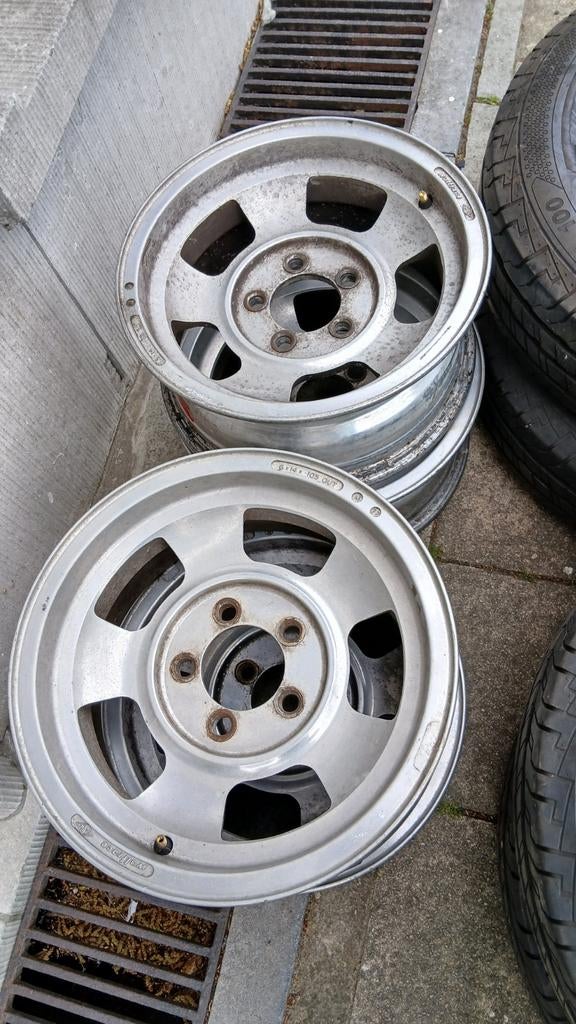 4 Wolfrace velgen + 4 banden, Auto-onderdelen, Banden en Velgen, Ophalen, 14 inch, Bestelwagen, Banden en Velgen