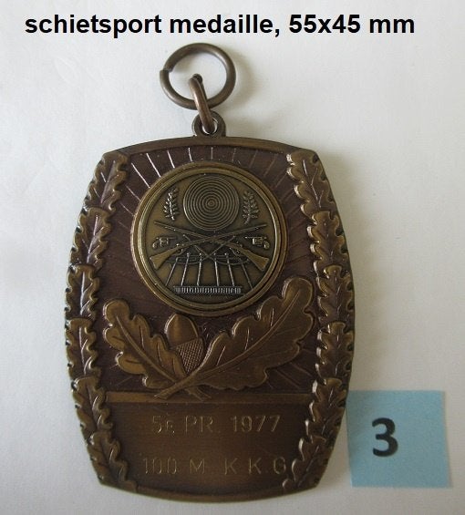 schietsport, mooie, z.g. eikenloof medaille geweerschieten, Postzegels en Munten, Penningen en Medailles, Overige materialen, Ophalen of Verzenden