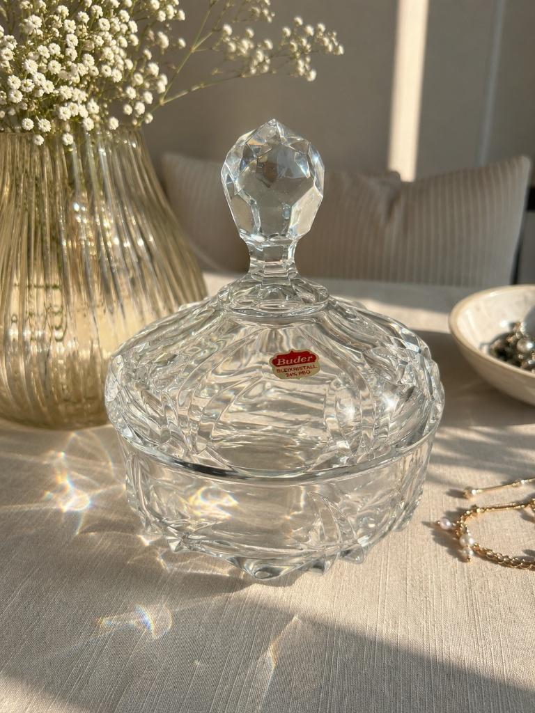 Vintage Buder Bleikristal Bonbonnière – 24% loodkristal, Antiek en Kunst, Antiek | Glaswerk en Kristal, Ophalen