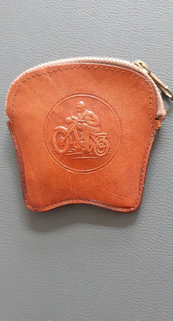 klein etui leer met rits biker / motorrijder geldbeugel 8cm, Handtassen en Accessoires, Portemonnees, Ophalen of Verzenden, Nieuw