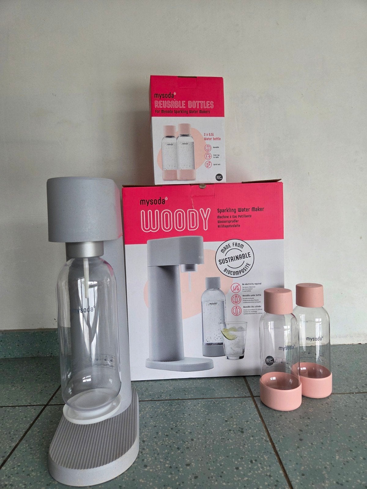 Equivalente Sodastream Mysoda Woody neuf emballé + 2 bouteil, Enlèvement