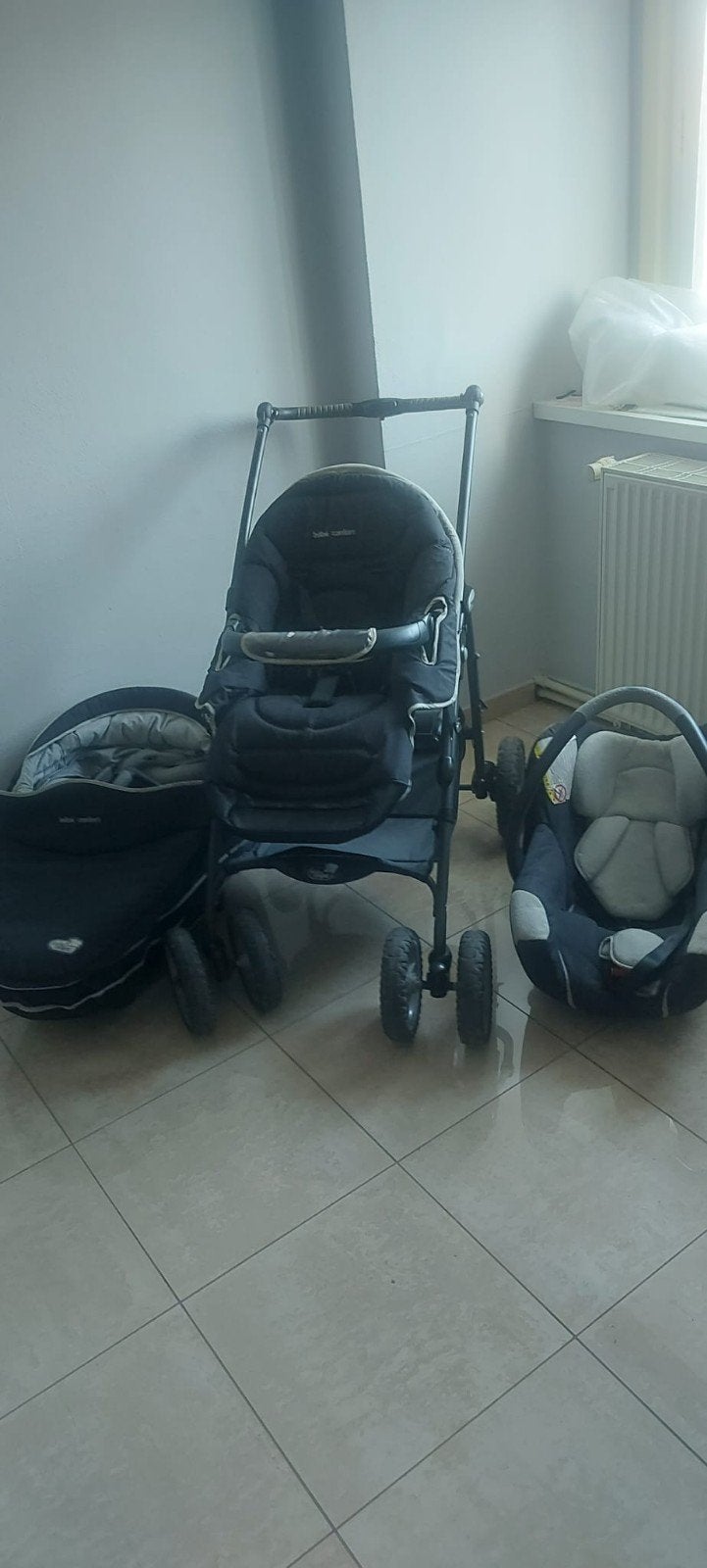 trio poussette trio combiné + chaisse pour voiture + tapis, Enlèvement, Autres marques