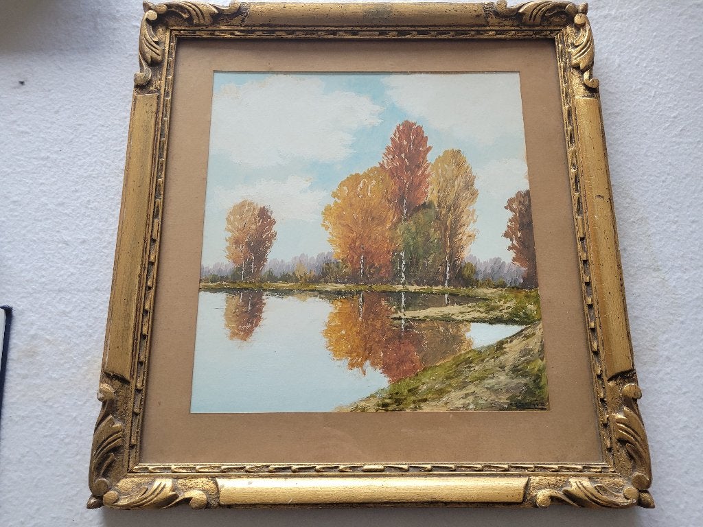 gouaches Charles.J.Denis, Antiquités & Art, Gouache, Signé, Enlèvement ou Envoi, Paysage
