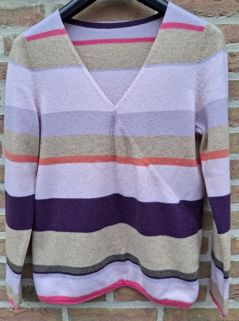 100 % superzachte cashmere trui (lichtroze/lila/paars), Ophalen of Verzenden, Meerkleurig