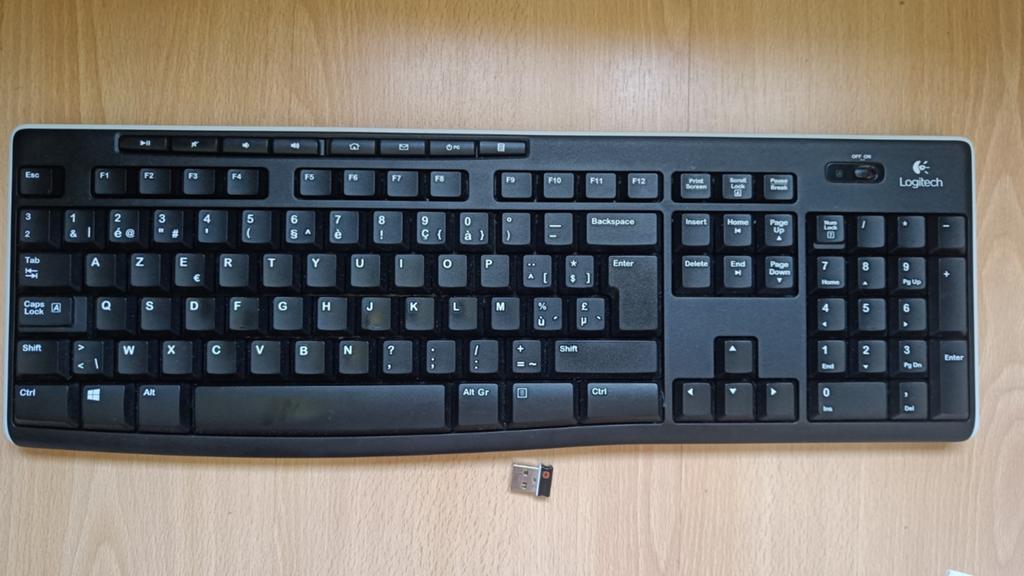 Logitech - Draadloos Toetsenbord K270 Azerty Zwart, Logitech, Azerty, Comme neuf, Enlèvement