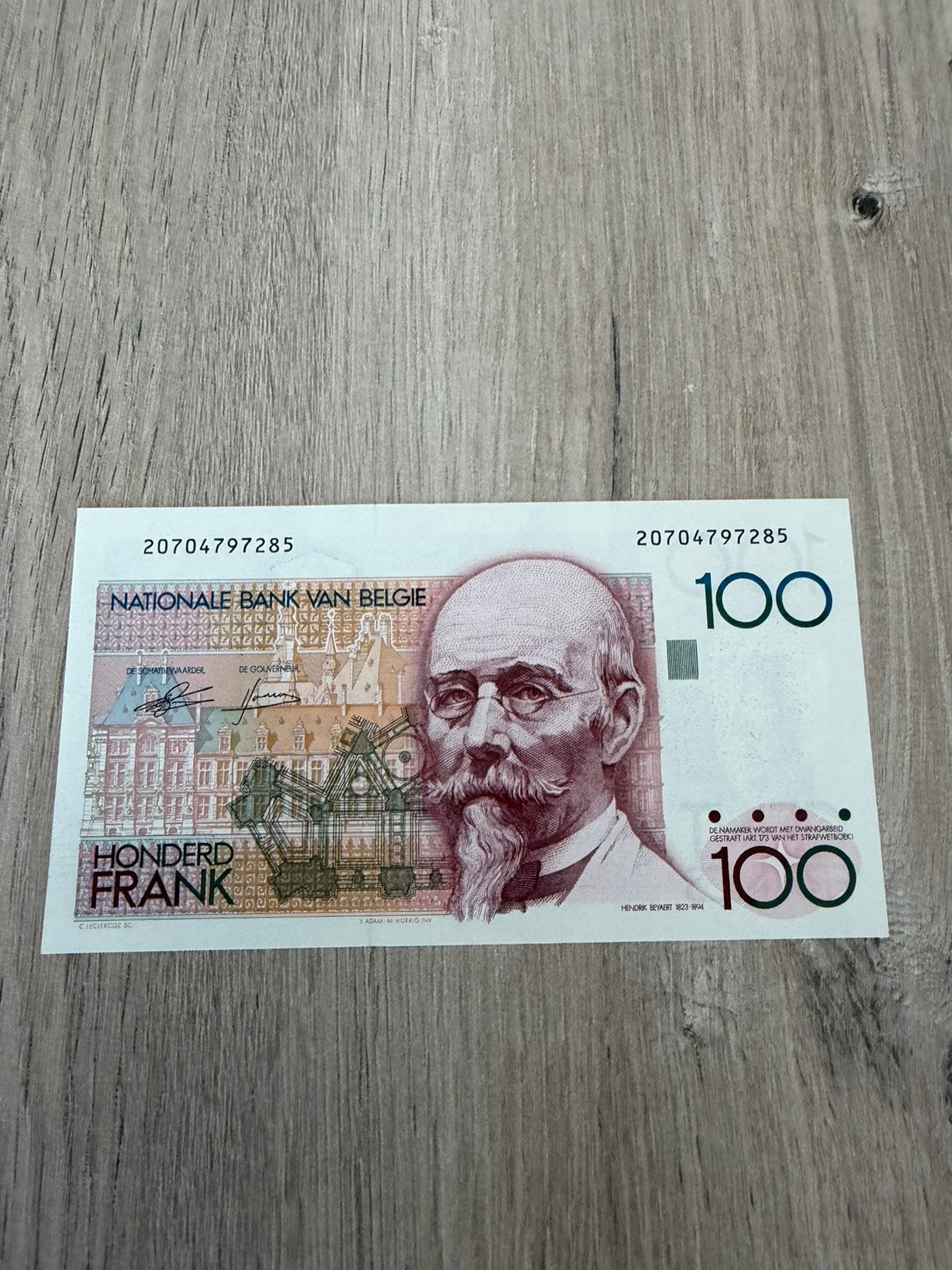 100 francs Beyaert AUNC, Postzegels en Munten, Bankbiljetten | België, Ophalen of Verzenden