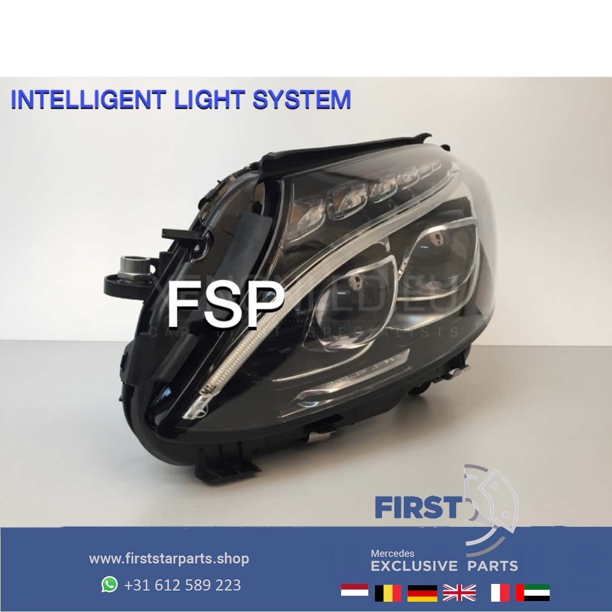 W205 ILS LED Koplamp Mercedes C Klasse 2014-2019 ORIGINEEL M, Gebruikt, -, Ophalen of Verzenden, -