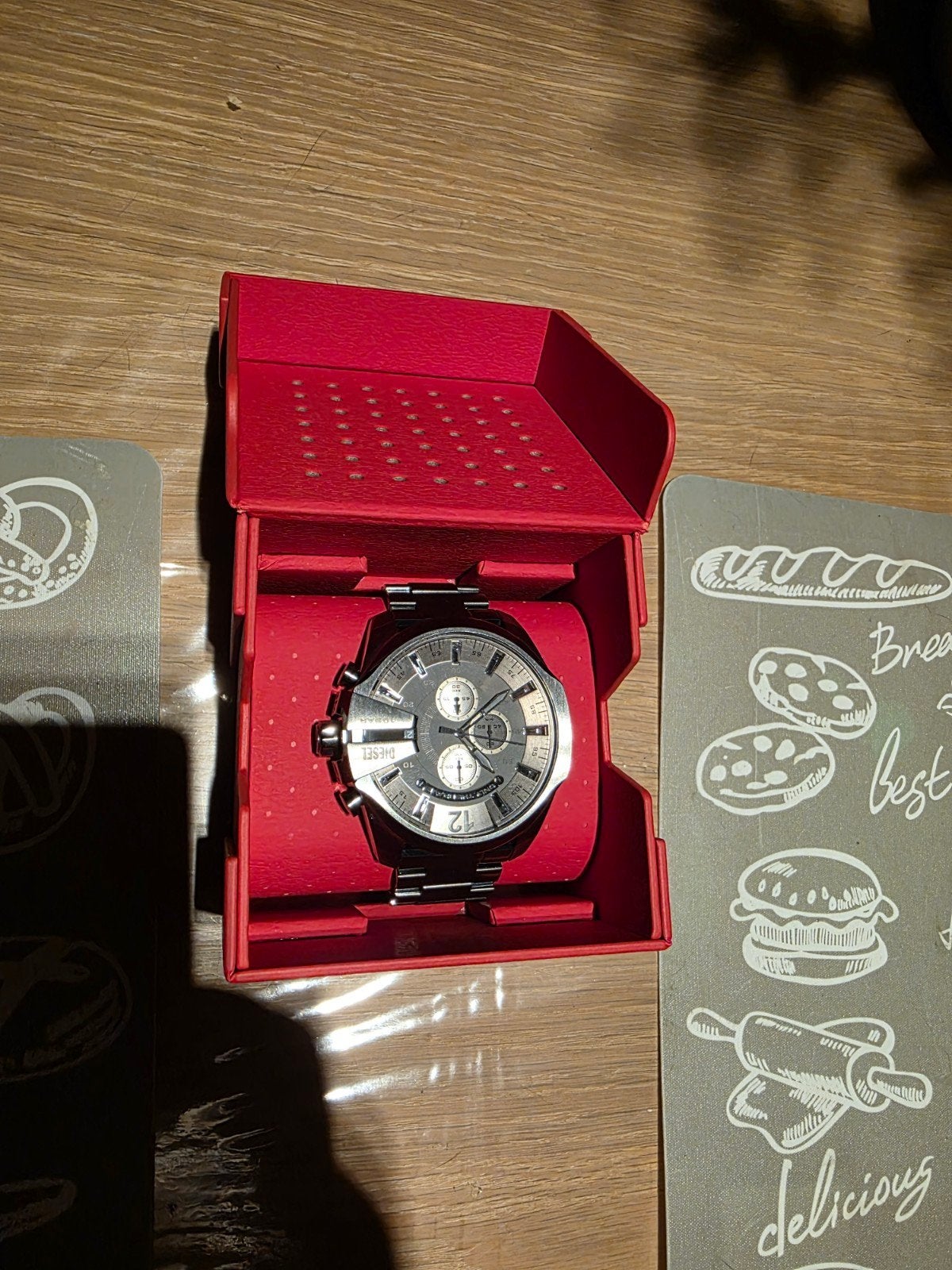diesel horloge, Staal, Polshorloge, Zo goed als nieuw, Zilver
