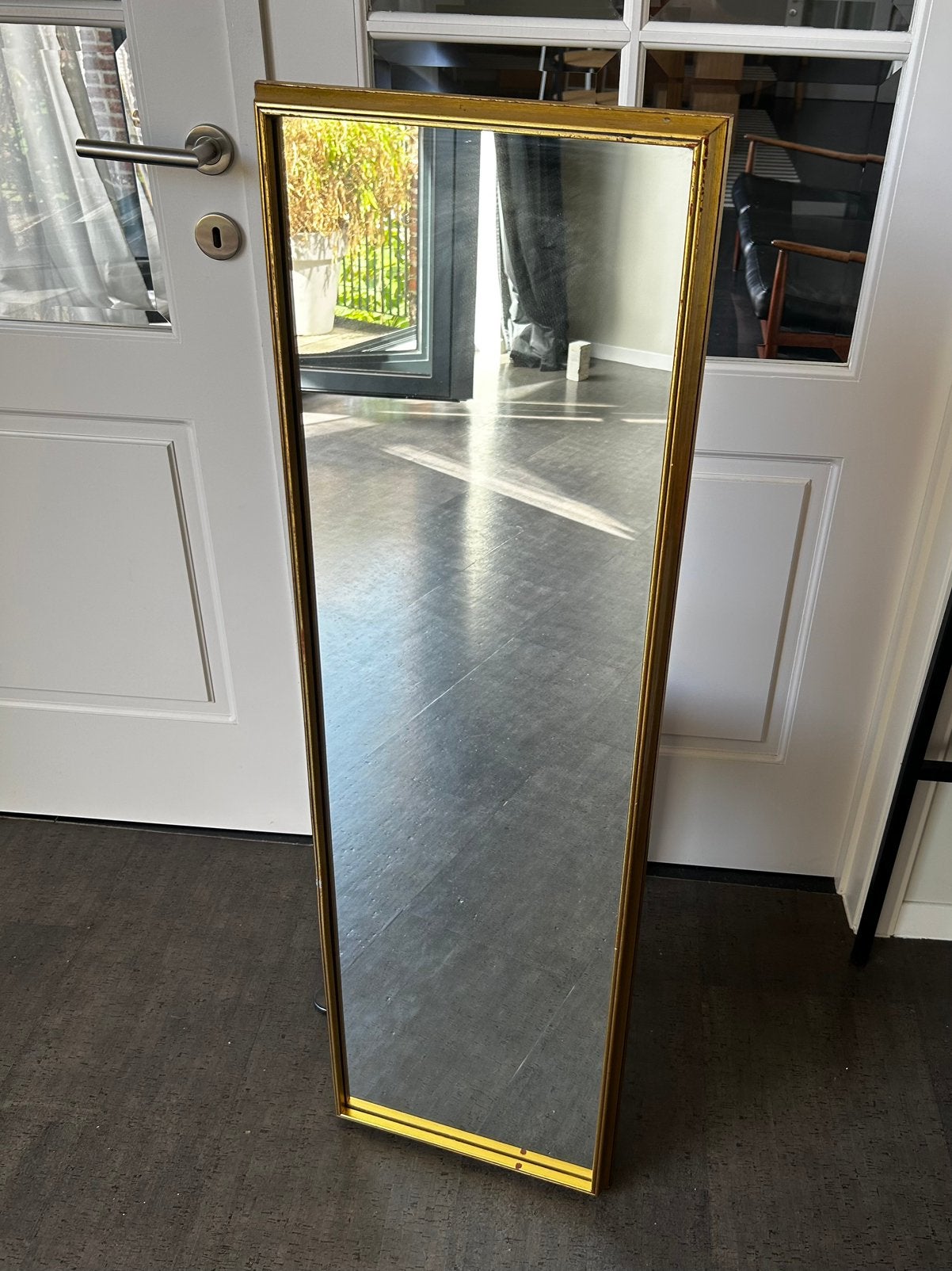 Spiegel houten kader 36cmx 118cm, Huis en Inrichting, Woonaccessoires | Spiegels, Ophalen, Zo goed als nieuw