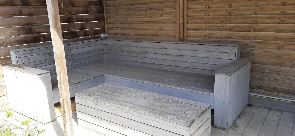 lounge bank, Tuin en Terras, Ophalen, Gebruikt, 6 zitplaatsen, Loungeset