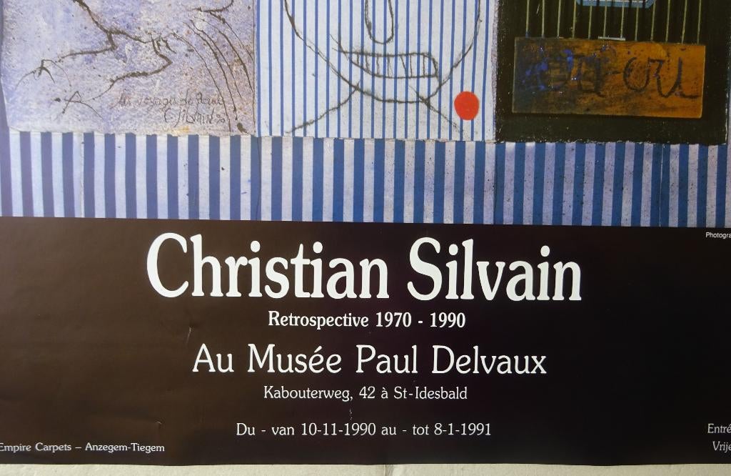 Christian Silvain, Affiche, Museum Delvaux 1990, Enlèvement ou Envoi