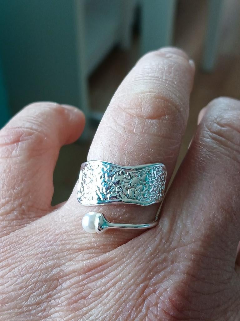 925 zilveren ring, Ophalen of Verzenden, Zilver, Zilver
