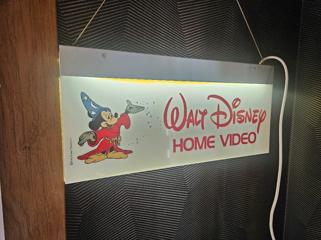 ZELDZAAM Dubbelzijdig Walt Disney  Lichtbak -Jaren 80, Ophalen of Verzenden, Mickey Mouse, Gebruikt, Overige typen