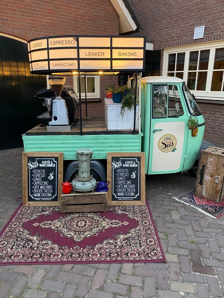 Piaggio ape p501 vespacar foodtruck koffiebar ape 50 ( NL ), Enlèvement, Utilisé