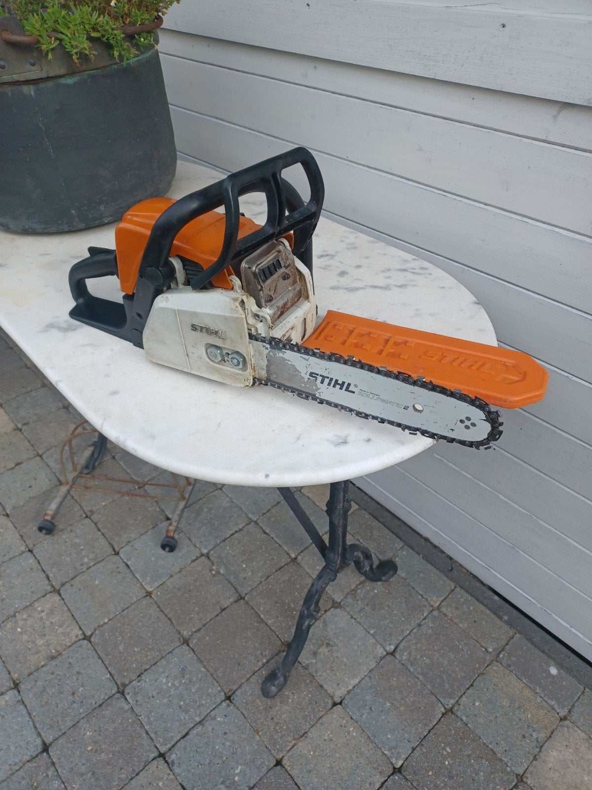 Tronçonneuse Stihl MS 180, Jardin & Terrasse, Outils à main, Enlèvement ou Envoi, Utilisé, Stihl