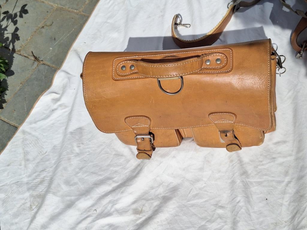 Sac d'école en cuir, Enlèvement ou Envoi, Utilisé