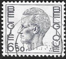1 Postzegel België 1976 Koning Boudewijn, Koninklijk huis, Frankeerzegel, Ophalen of Verzenden, Gestempeld