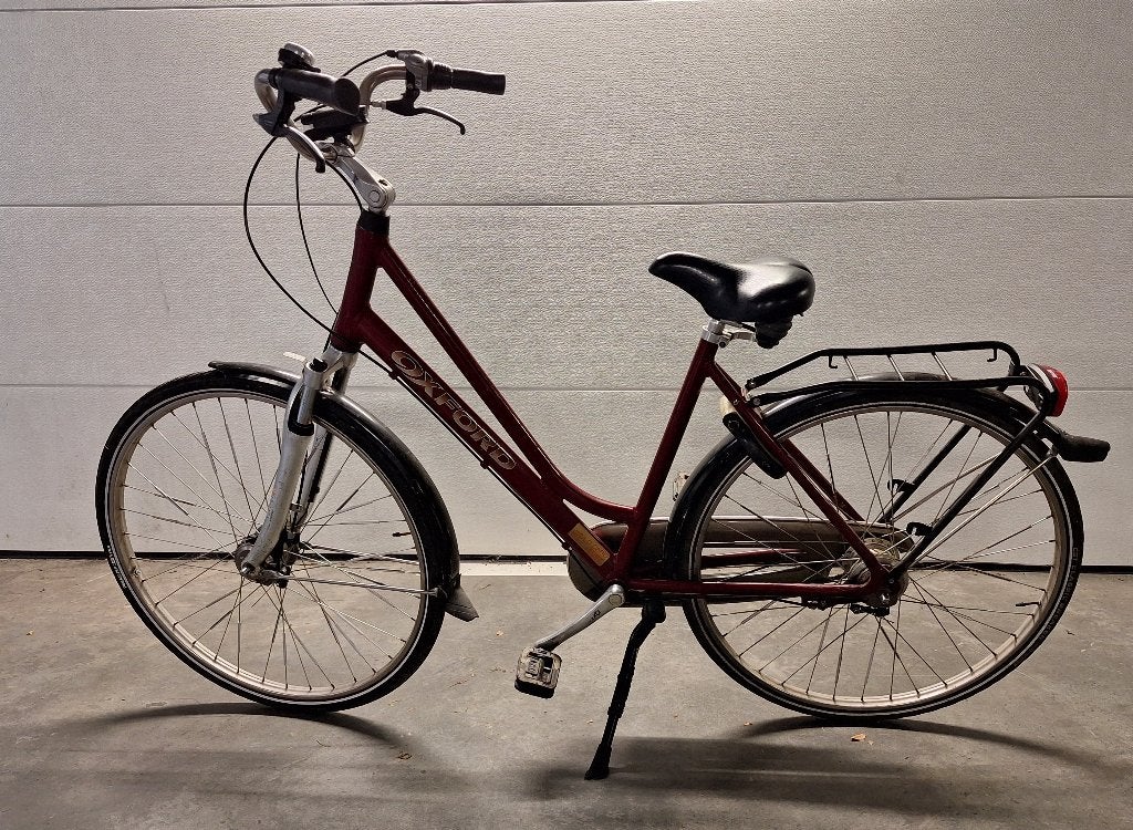 klassieke bordeauxrode Oxford stadsfiets, Ophalen, Gebruikt, Overige merken, Versnellingen