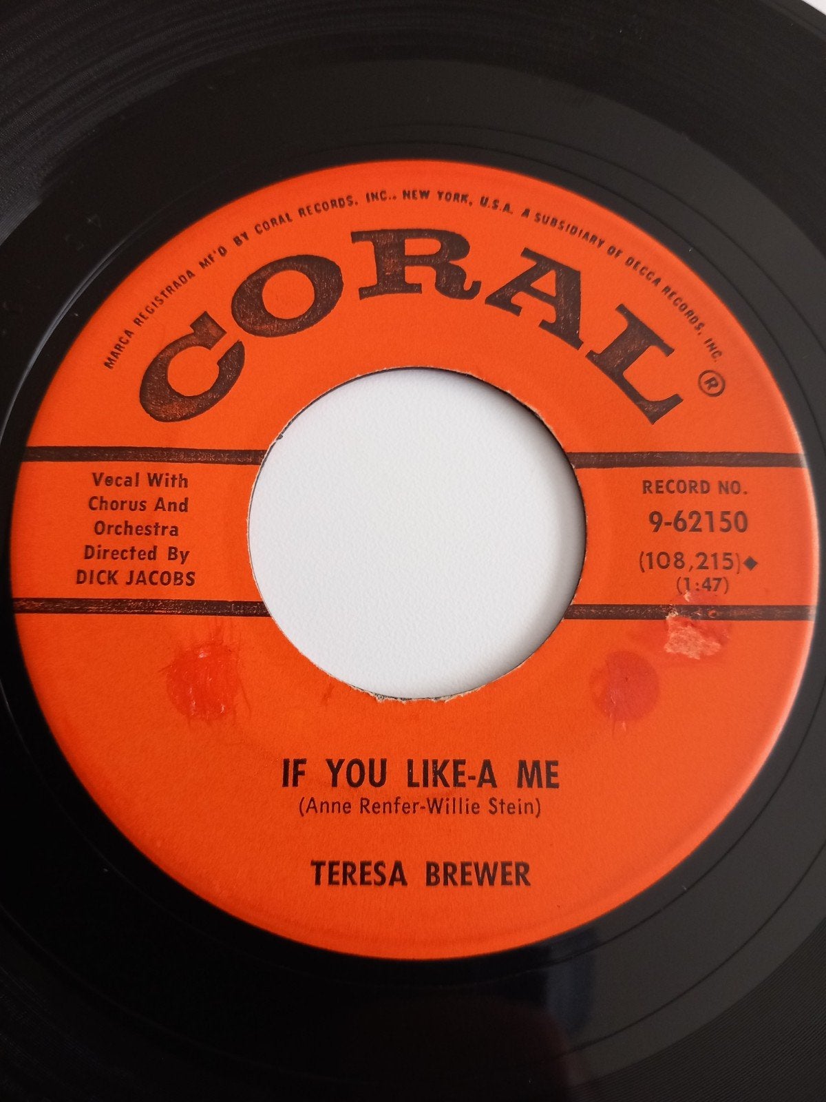 TERESA BREWER. 60S OLDIES USA 45T