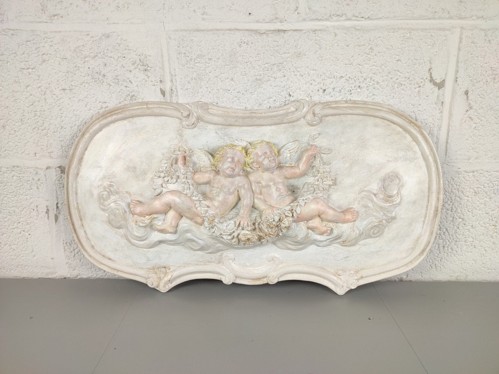 Gipsen ornament met cherubijnen, Antiek en Kunst, Ophalen