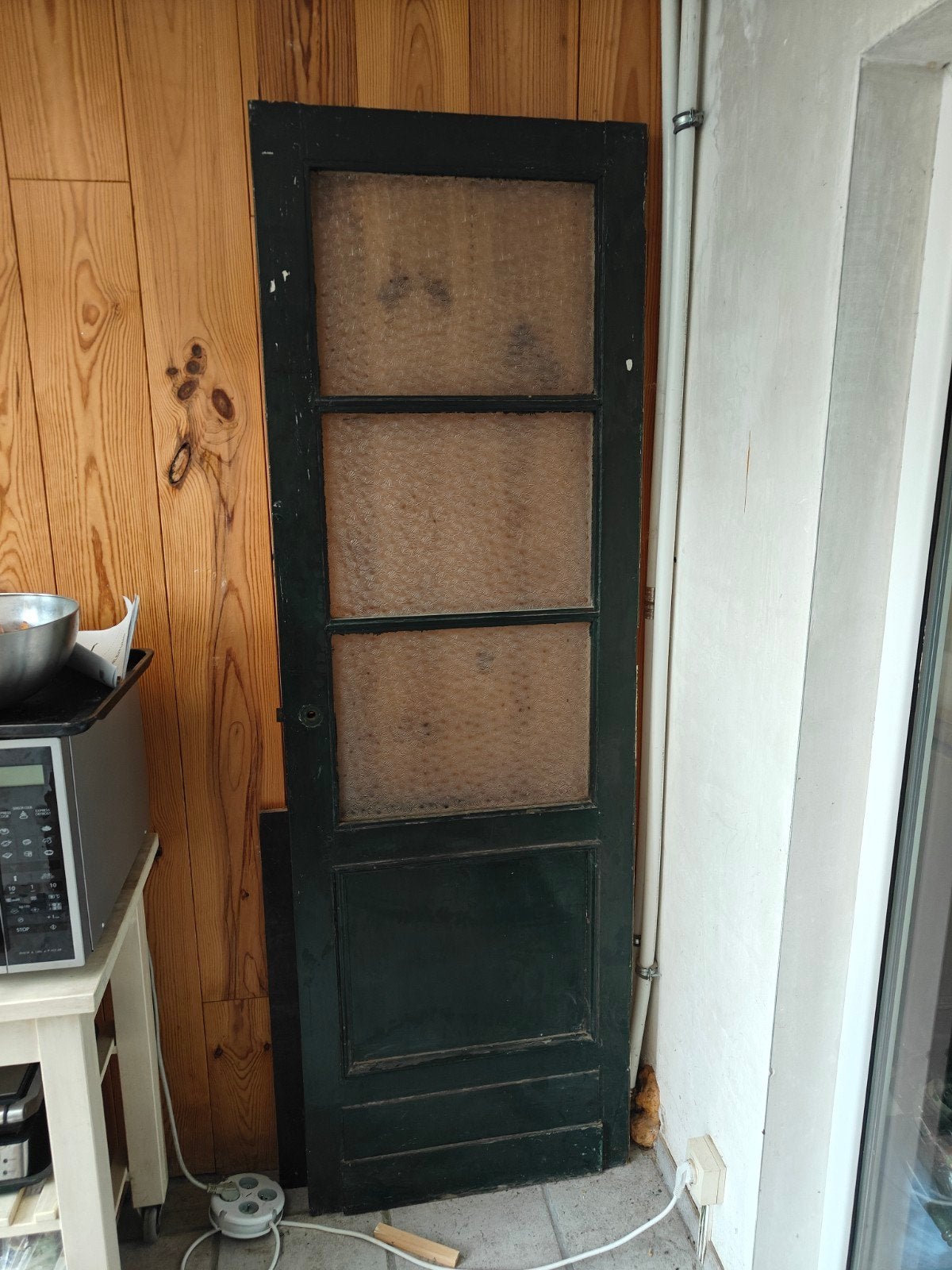 oude deur, Ophalen, Glas