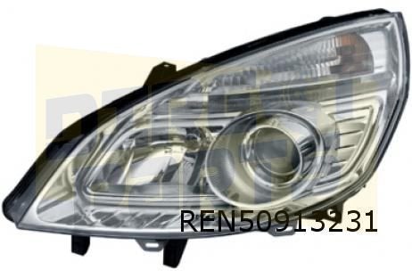 Renault Scenic (7/06-) koplamp Links chrome OES! 7701065913, -, -, Nieuw, -