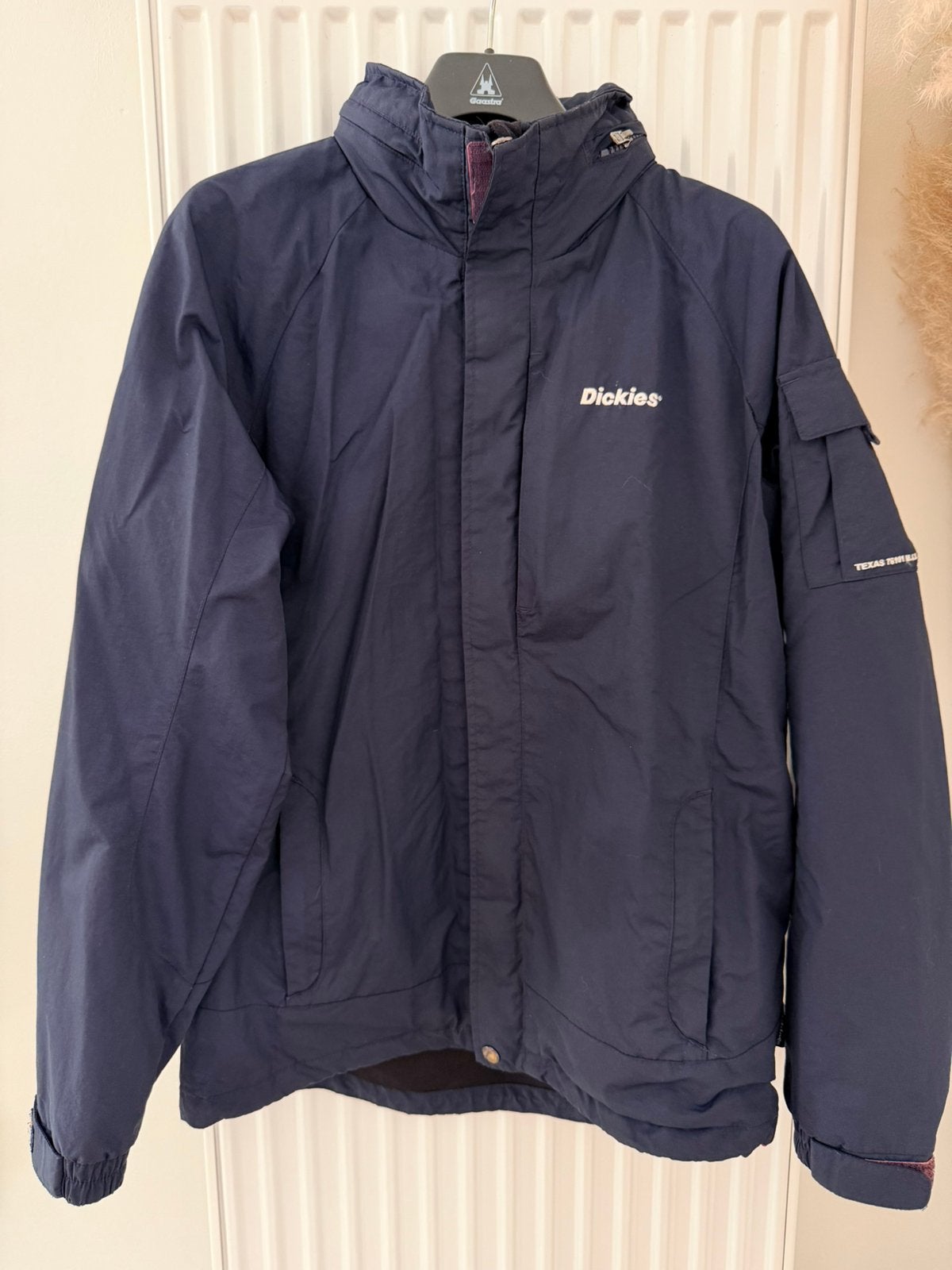 Dickies blauwe jas met kap - S-medium, Kleding | Heren, Jassen | Zomer, Ophalen, Gedragen, Maat 48/50 (M), Blauw