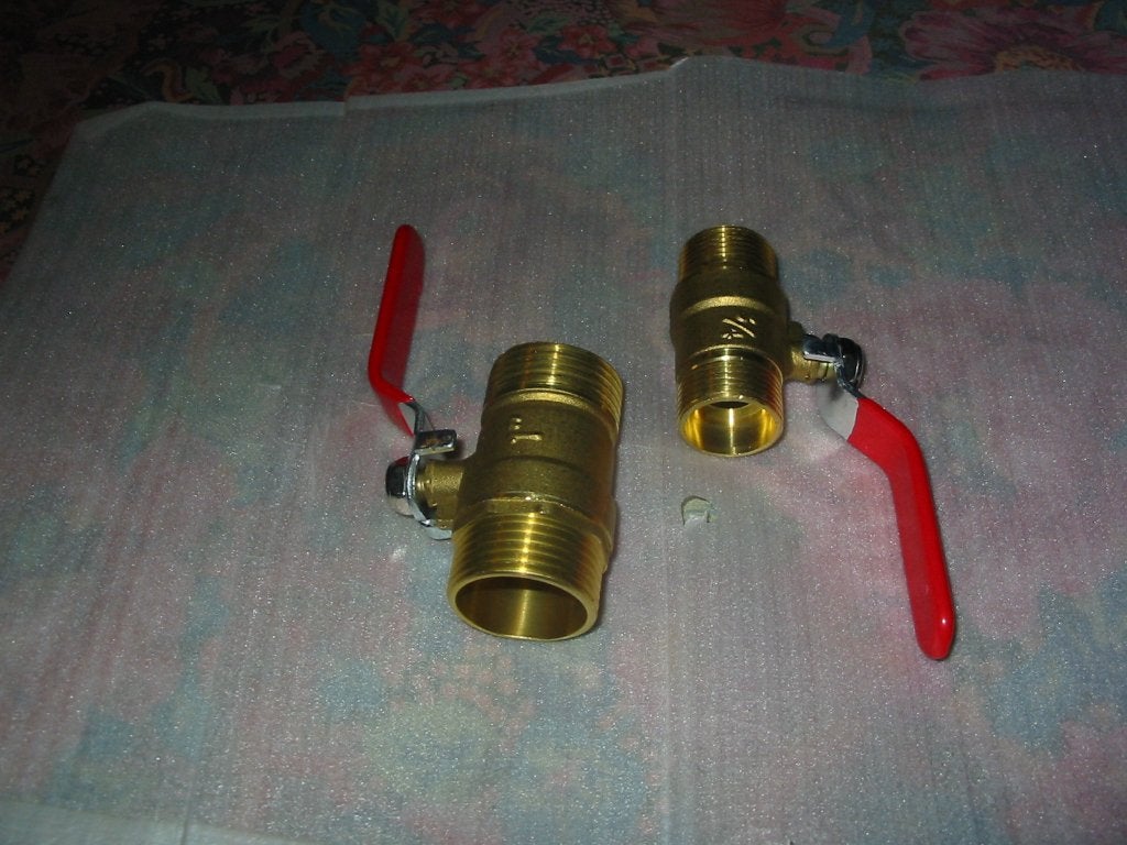 2 vannes à bille en cuivre, Enlèvement, Neuf, Cuivre, Autres types