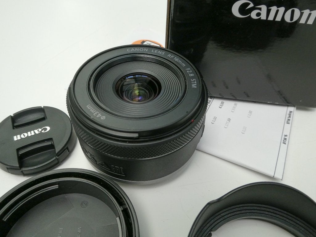 Canon RF lens16mm F2.8 STM., Canon, Canon RF, Zo goed als nieuw, 16 mm