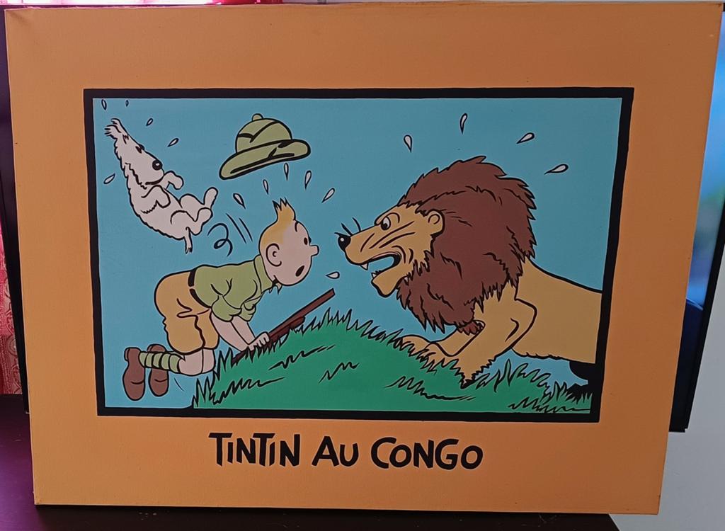 TinTin Au Congo, leuk schilderij!, Maison & Meubles, Enlèvement
