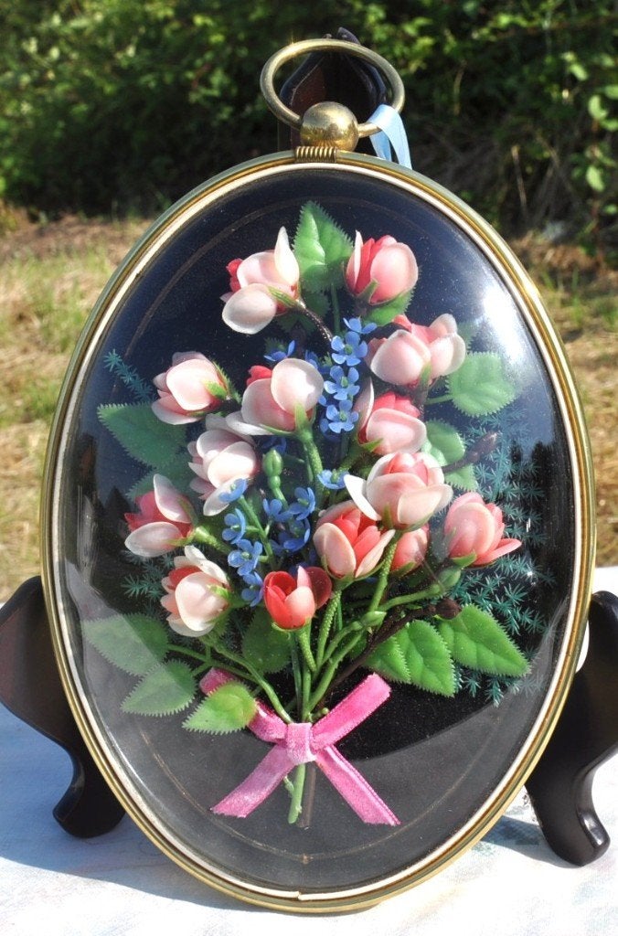 cadre mural bombé artilux decor bouquet plastique, Enlèvement ou Envoi
