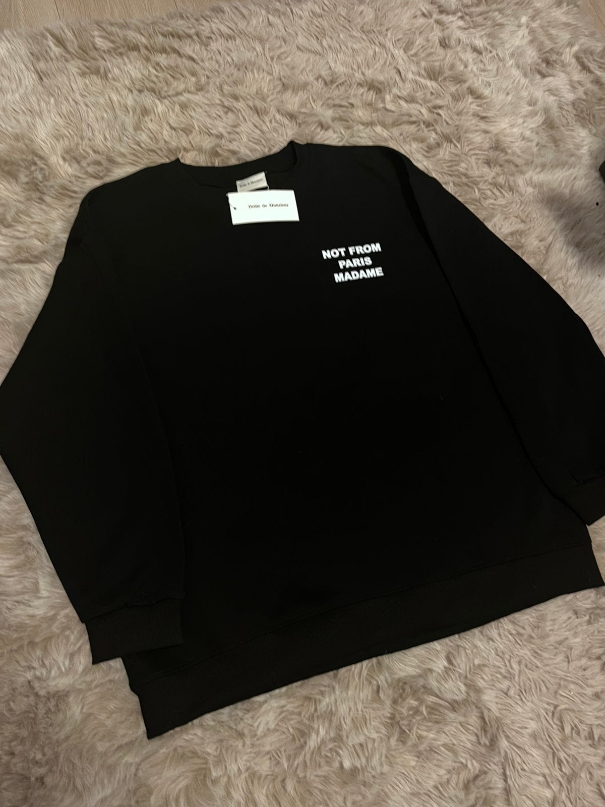 Pull Drole de Monsieur Not From Paris Madame, Vêtements | Hommes, Enlèvement ou Envoi, Comme neuf, Taille 56/58 (XL), Noir