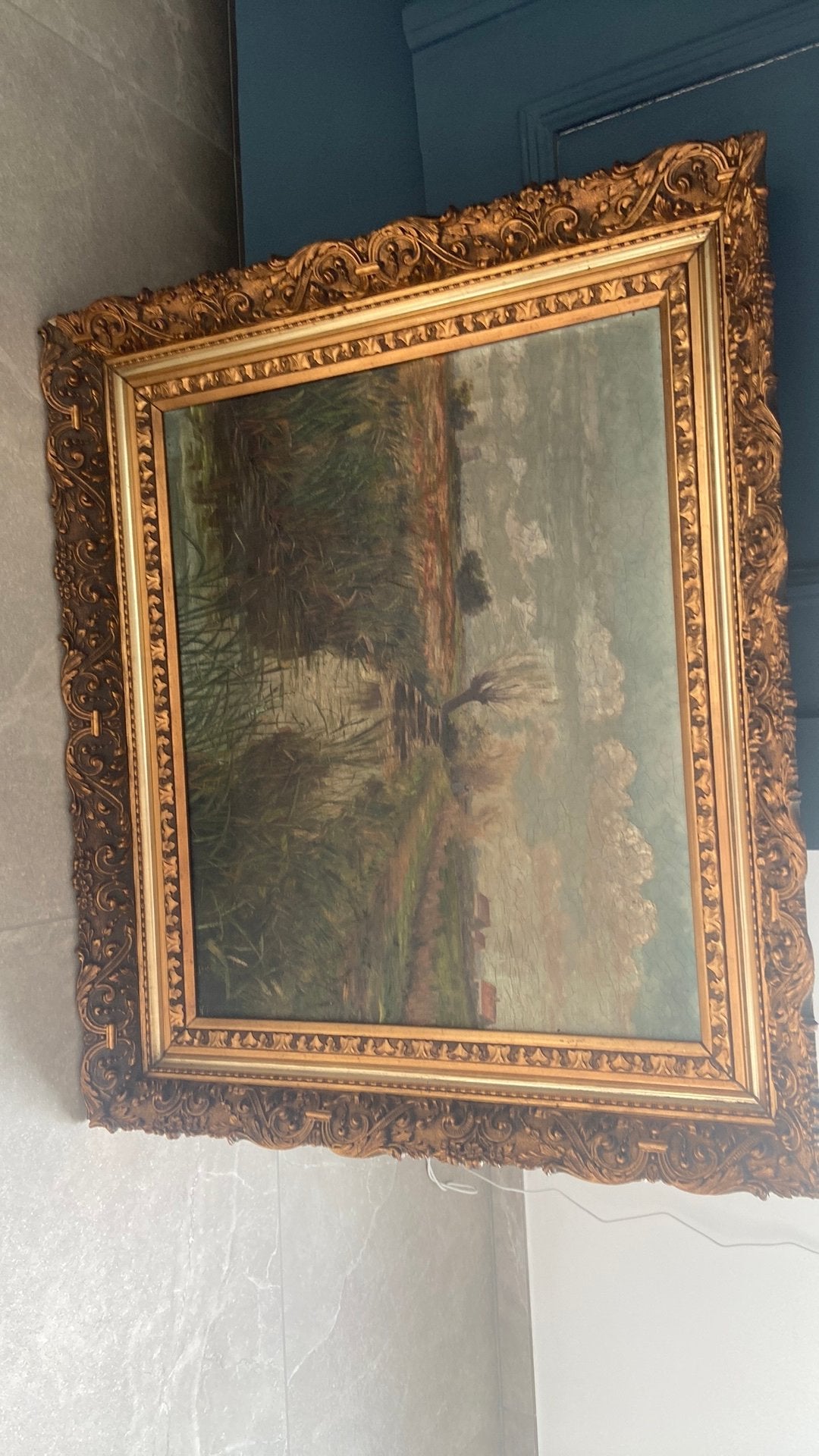 Rustgevend schilderij, Antiek en Kunst, Kunst | Schilderijen | Klassiek, Ophalen, Vintage
