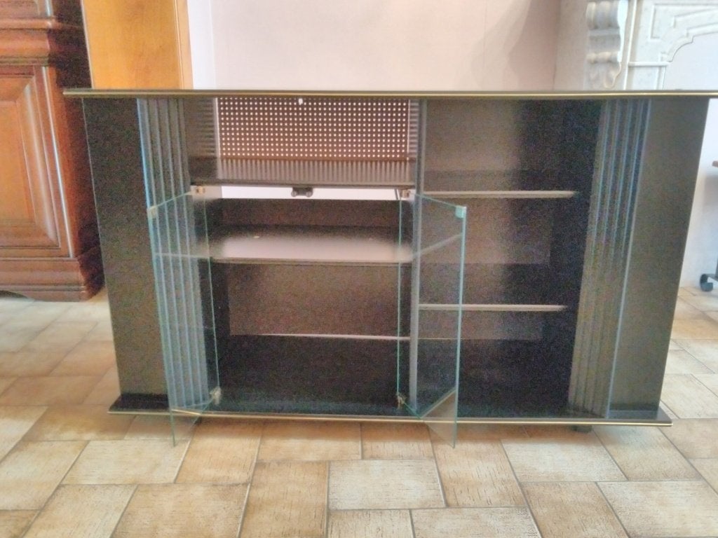 meuble tv noir, Teck, 25 à 50 cm, Meuble tv, Moins de 100 cm